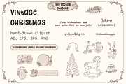 Vintage Christmas, a Seasonal Illustration by Digitaliya (Thumbnail 1 of 9)
