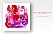 Music and Cocktails vector artwork, a Food Illustration by danjazzia (Thumbnail 1 of 2)
