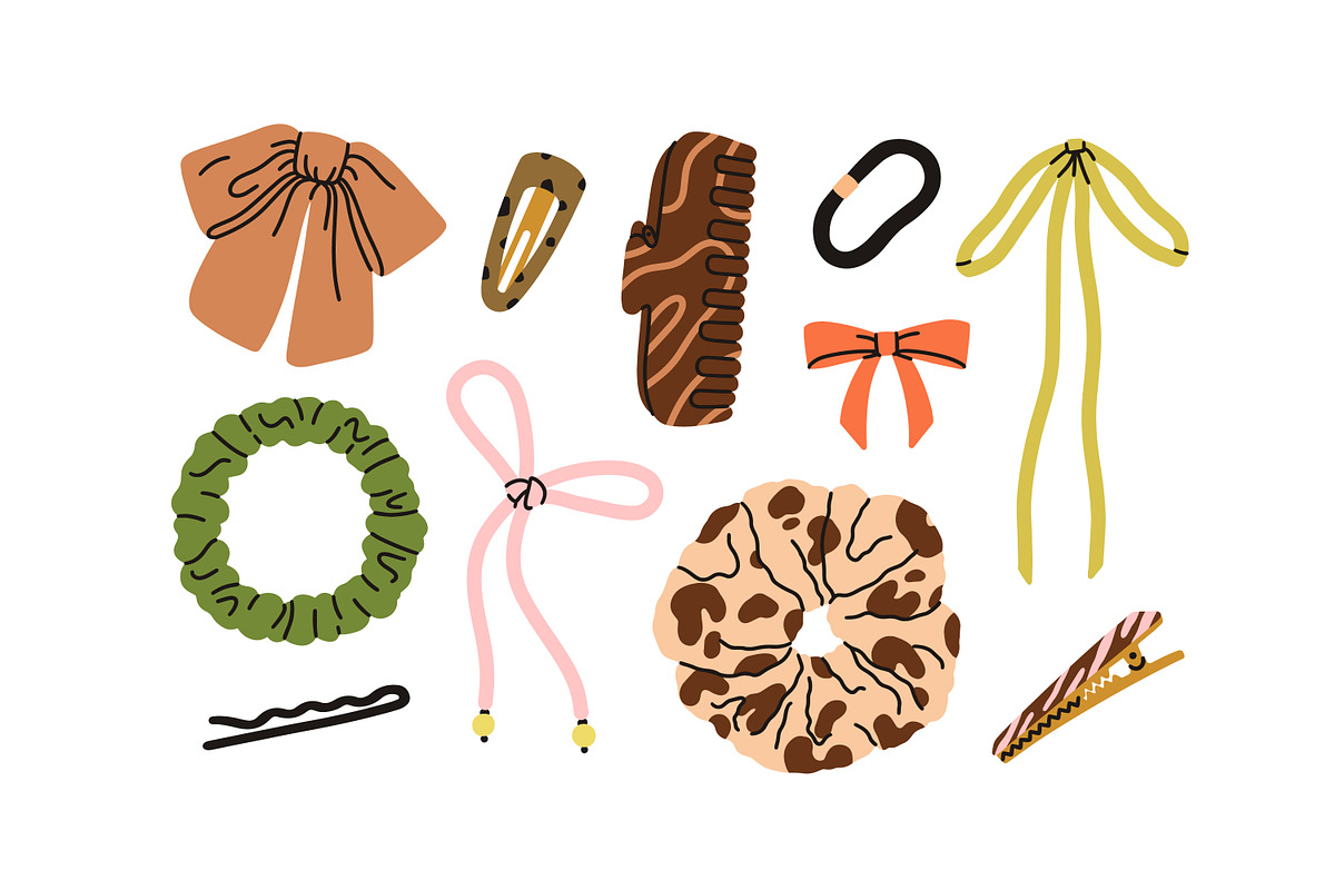 Hair accessories for girls set, a Decorative Illustration by Good Studio (Photo 3 of 3)