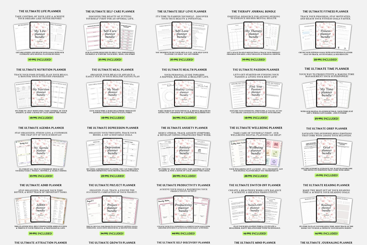 40 Packs for Your Mental Well-being!, a Print Template by Planence (Photo 1 of 11)