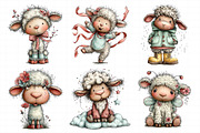 Whimsical Spring Sheep Clipart PNG, an Illustration by Daily.Designs (Thumbnail 8 of 8)