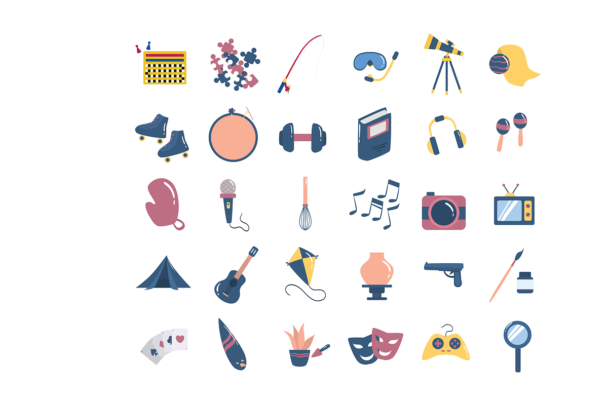hobby vector collection, an Object Graphic by nikagraphic