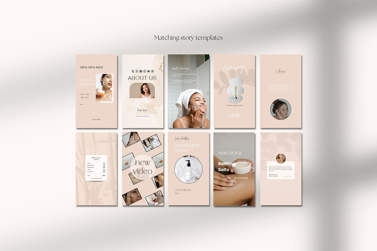 SKINCARE SOCIAL MEDIA KIT CANVA, a Social Media Template by Deepa Template Studio (Photo 3 of 6)