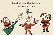 Santa Cocktails Clipart, an Object Illustration by Teresa Art Store (Thumbnail 5 of 7)