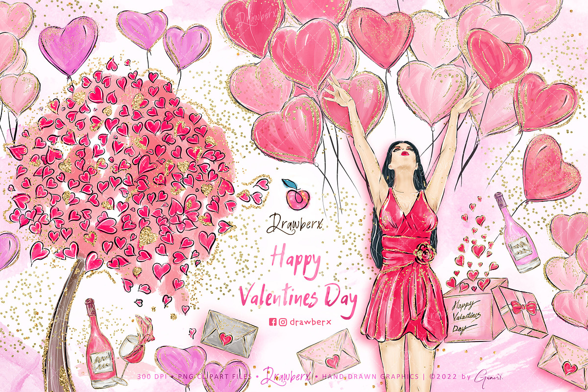 Valentines Day, anniversary png 003, an Illustration by Drawberx (Photo 1 of 6)