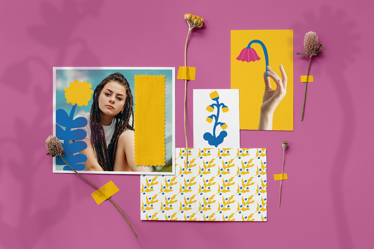 Naive meadow. Vector elements, a Decorative Illustration by Oliana Moroz (Photo 6 of 20)