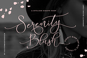 Serenity Blush, a Script Font by SilverMintDesign (Thumbnail 1 of 14)