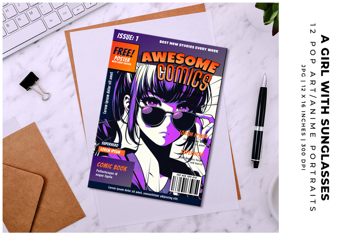 A Girl with Sunglasses, a Person Illustration by Digital Art Creations (Photo 8 of 8)