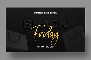 Dark Black friday sale template