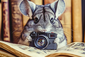 Chinchilla Holding Camera, an Animal Photo by Ales Munt