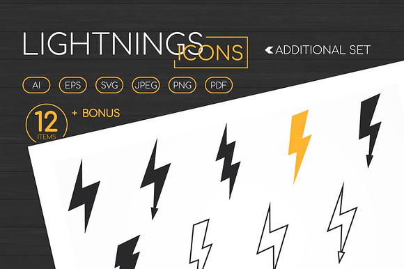 Lightnings Icons Set
