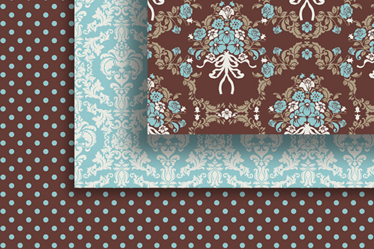 18 Versailles style papers + frames, a Pattern Graphic by CLIPART GARDEN (Photo 3 of 5)