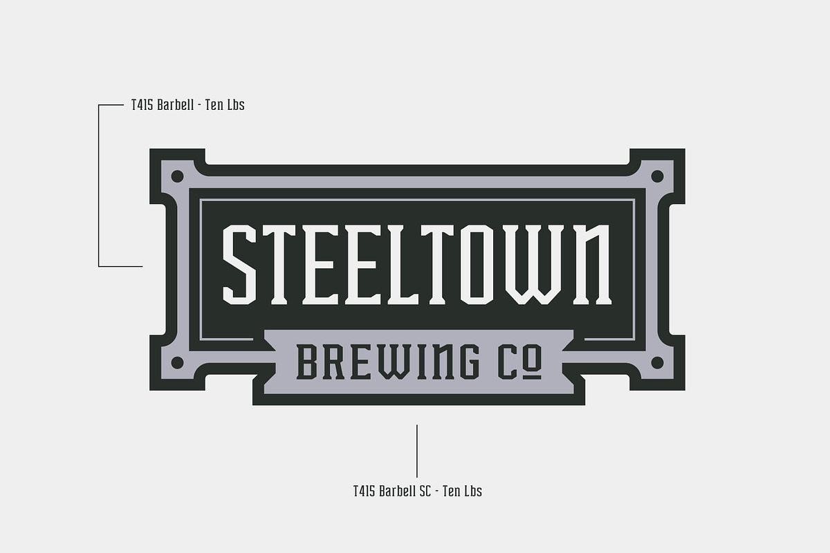 T415 Barbell, a Slab Serif Font by Type415™ (Photo 2 of 6)