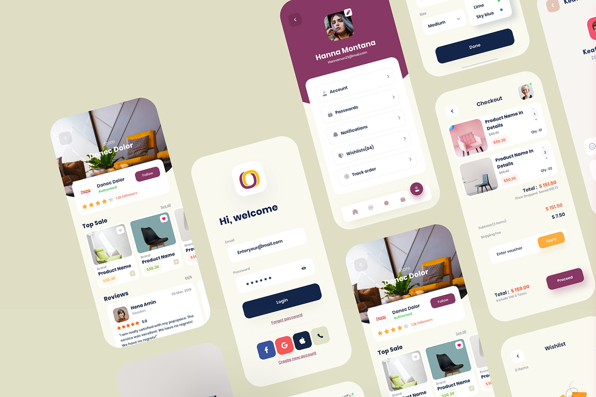 Solid Oak Furniture Adobe xd & Figma, an App Template by Nik Design (Photo 9 of 10)