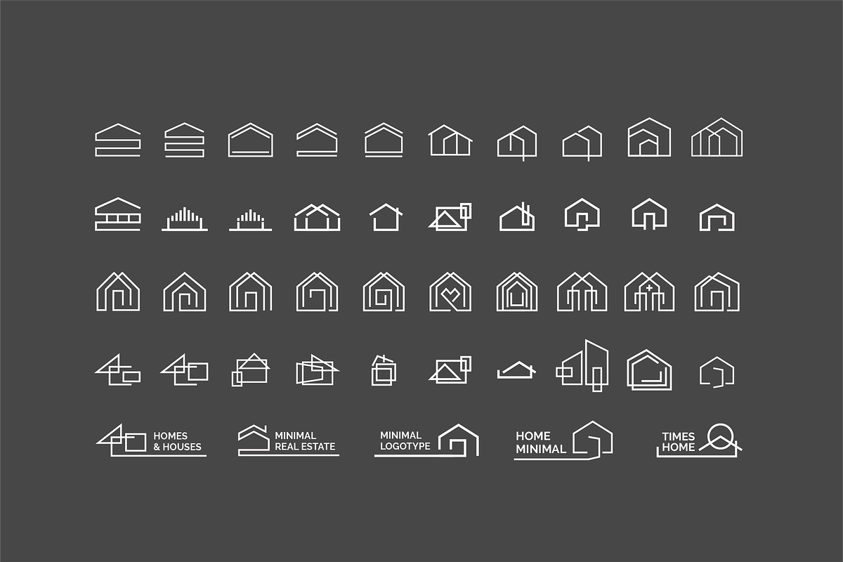 Minimalist House Logo Icons, a Branding & Logo Template by Vanem Studio (Photo 2 of 7)