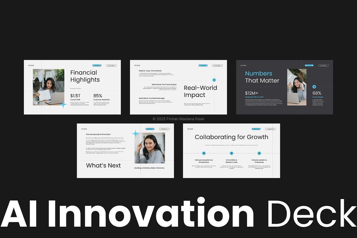 Grey Blue Modern AI Pitch Deck, a Presentation Template by Claymoon Lab (Photo 4 of 4)