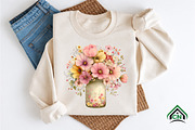 Watercolor Spring Mason Jar Clipart, an Illustration by Craft Nest (Thumbnail 8 of 12)