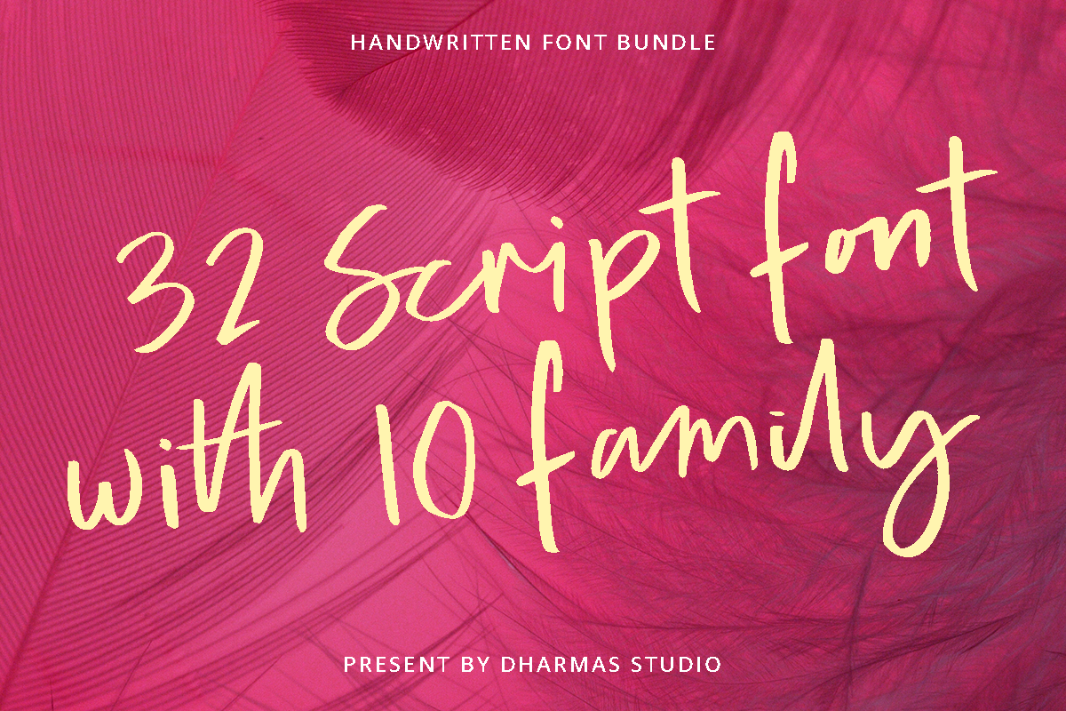Handwritten Script Bundle - 90% OFF, a Script Font by Dharmas Foundry (Photo 2 of 12)