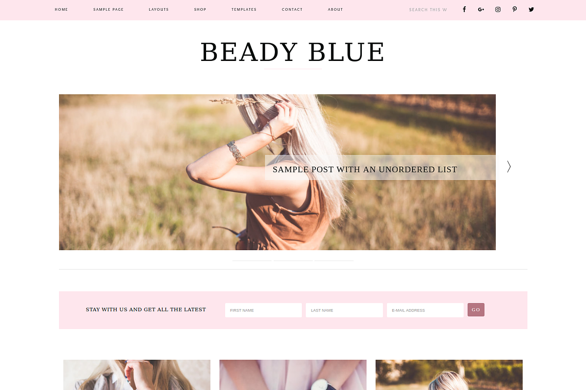 Blog+WooCommerce Beadyblue Theme, a WordPress Template by bluewebinfoway (Photo 1 of 3)