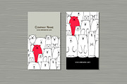 Card templates with white bears, a Card Template by Kudryashka (Thumbnail 6 of 14)