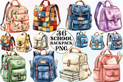 Back To School Backpack Clipart, an Illustration by CraftArtStudio (Thumbnail 1 of 6)