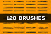 120 Brush Pens for Adobe Illustrator, a Brush Add-On by Guerillacraft (Thumbnail 3 of 5)