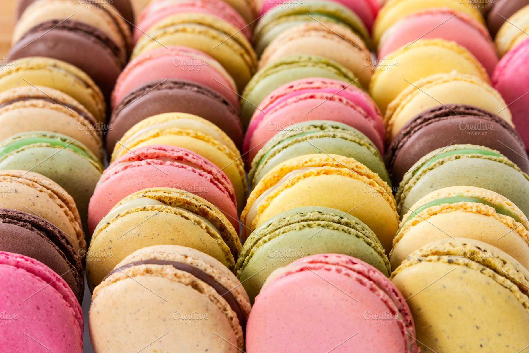 Different colorful french macaroons stock photo containing macaroons and, a Food & Drink Photo by Nataliia Pyzhova