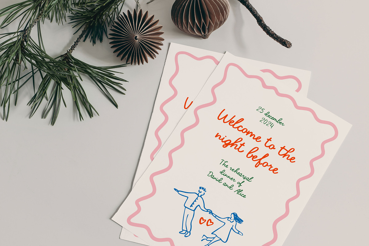 Winter party | Handwritten font, a Handwritten Font by JuliaVolkova (Photo 4 of 10)