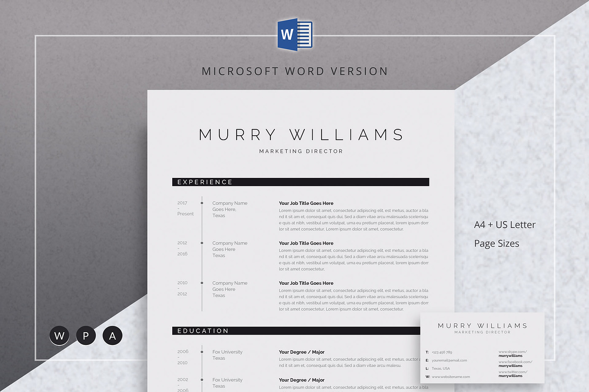 Minimal Resume, a Resume Template by Mr-Template (Photo 1 of 6)