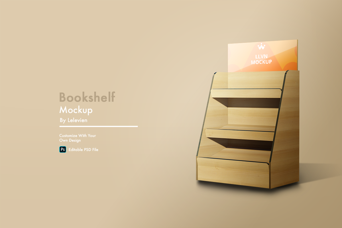 Bookshelf Mockup, a Household Mockup by lelevien