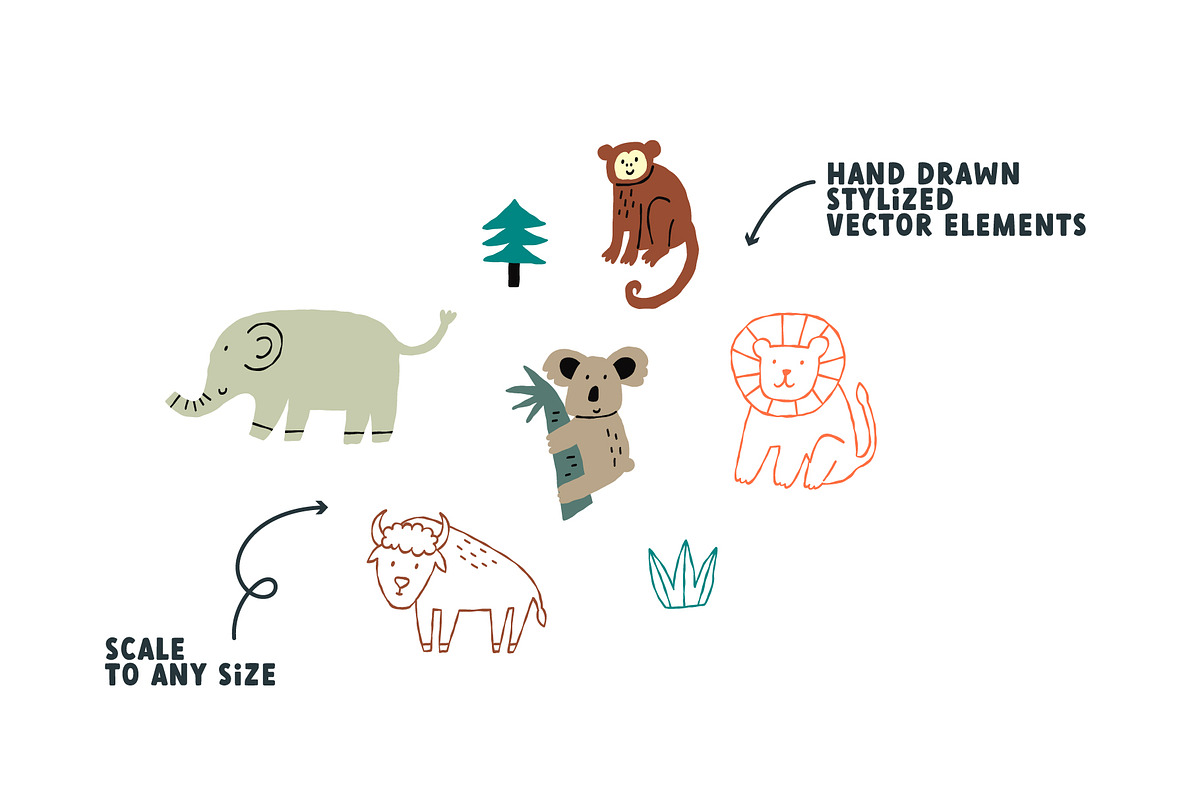 Animals Kids Clipart, an Animal Illustration by AnkaDrozd (Photo 2 of 6)