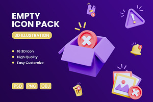 Empty 3D Icons Pack