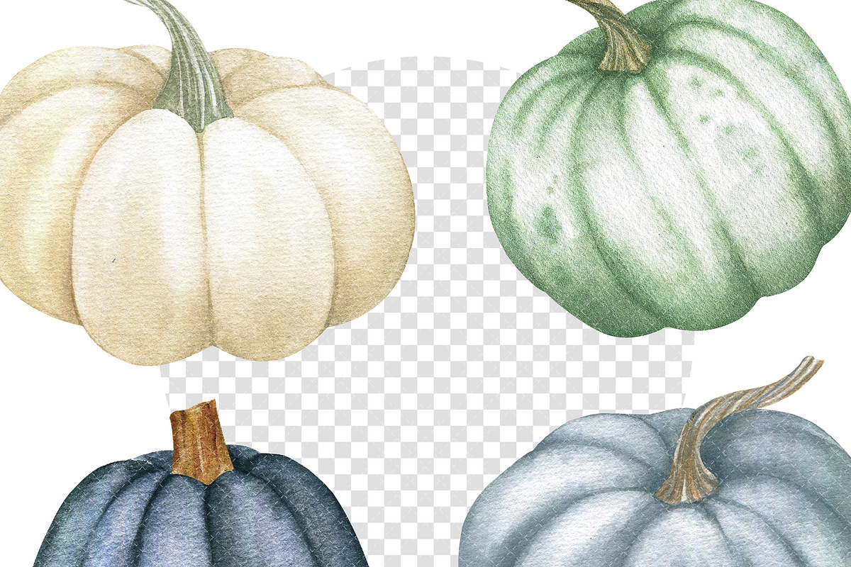 Dusty Pumpkin Watercolor Clipart, a Decorative Illustration by Watercolor Clipart (Photo 3 of 3)