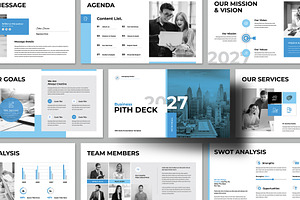 Pitch Deck Presentation Template, a Presentation Template by Pixelpick