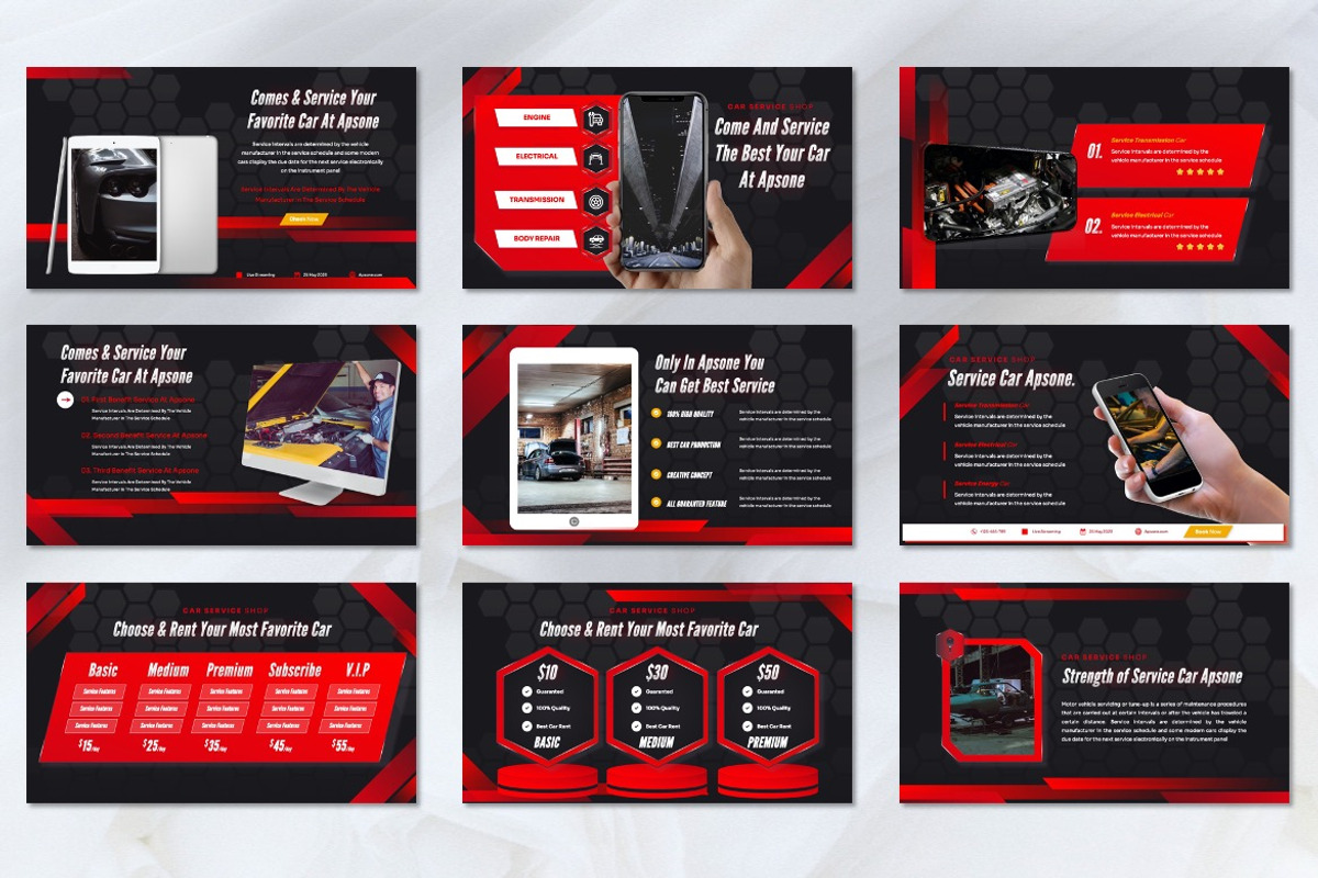Apsone - Car Service Googleslide, a Presentation Template by Dhabee (Photo 6 of 8)