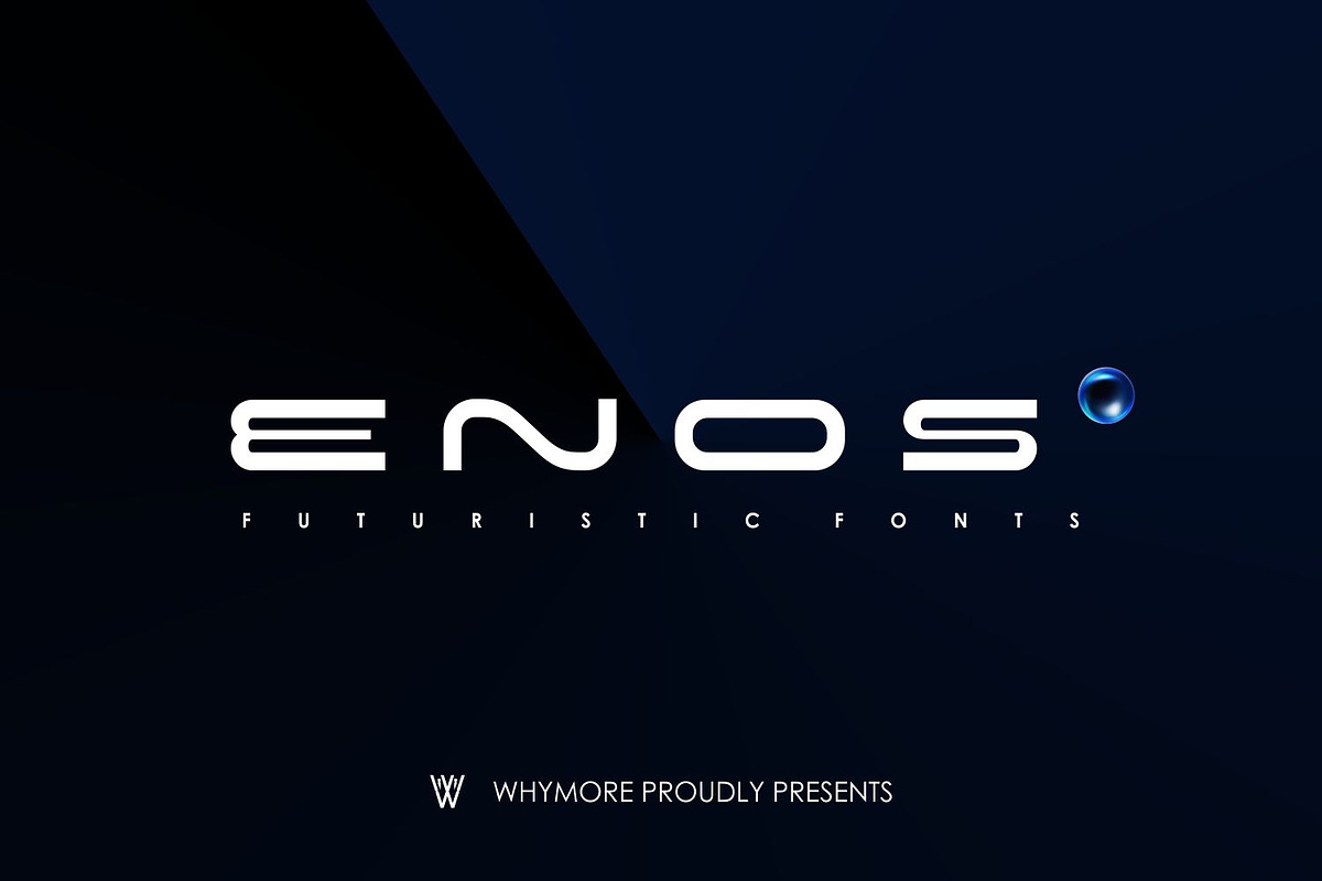 ENOS Sleek Futuristic Expanded Font, a Sans Serif Font by WhymoreArt (Photo 1 of 7)