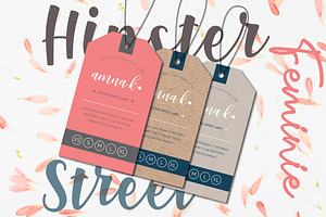 Hipster/Street Styled Flat Tags