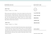3 Page Resume Template | INDD + DOCX, a Resume Template by Basic Creations (Thumbnail 5 of 5)