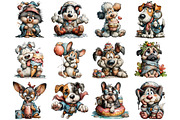 Whimsical Quirky Dogs Clipart, a Graphic by CitraGraphics (Thumbnail 4 of 5)