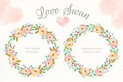 Love Swan Watercolor Clip Art, an Animal Illustration by everysunsun (Thumbnail 5 of 5)