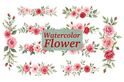 Blush Red Watercolor Roses, an Illustration by Creativeshirt (Thumbnail 1 of 7)