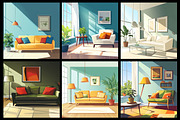 Home Interior Coloring Book, a Decorative Illustration by protabsorkar11 (Thumbnail 6 of 7)