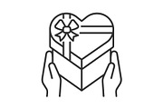 Valentine's day line icon set, an Outline Icon by ElineDesign (Thumbnail 2 of 4)