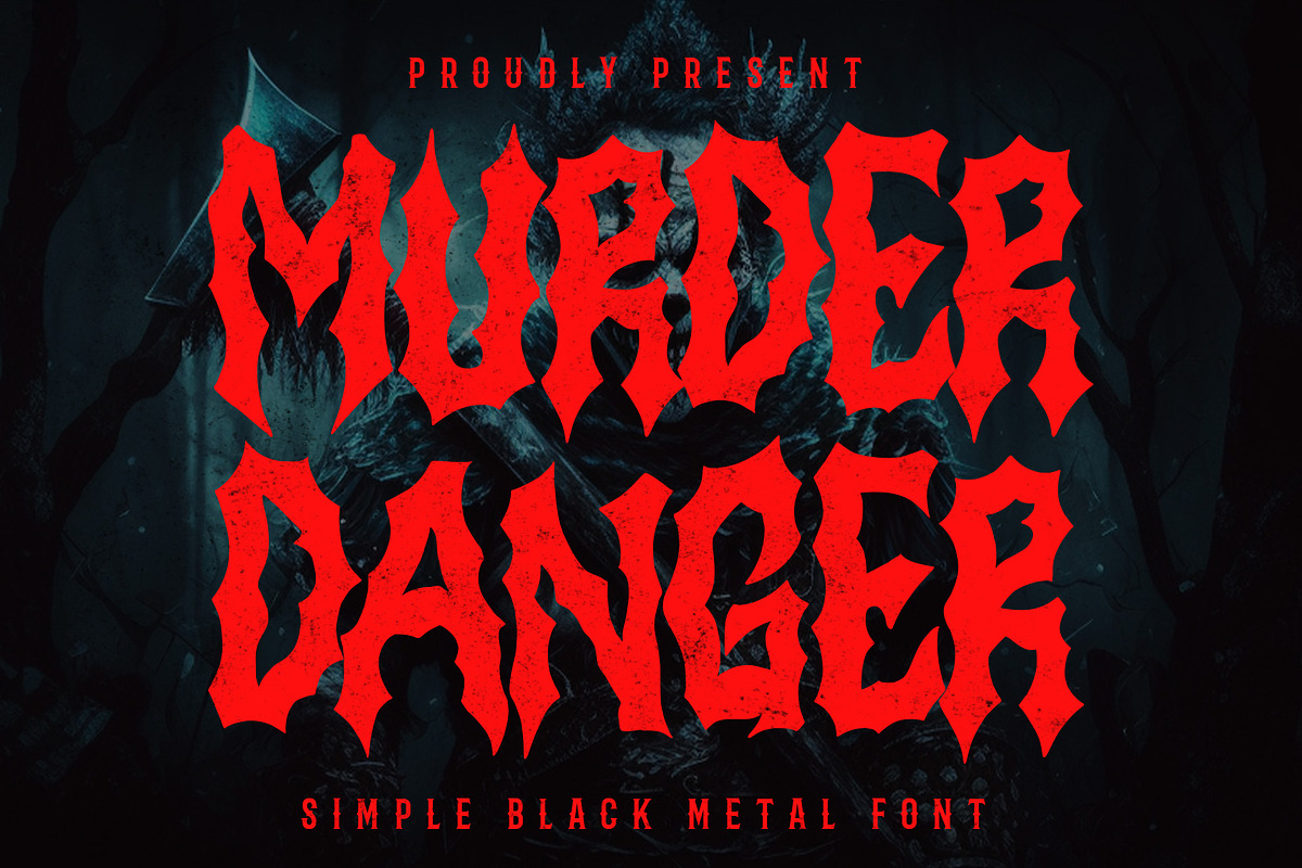 Murder Danger - Horror Font, a Blackletter Font by Fonday Studio (Photo 1 of 6)