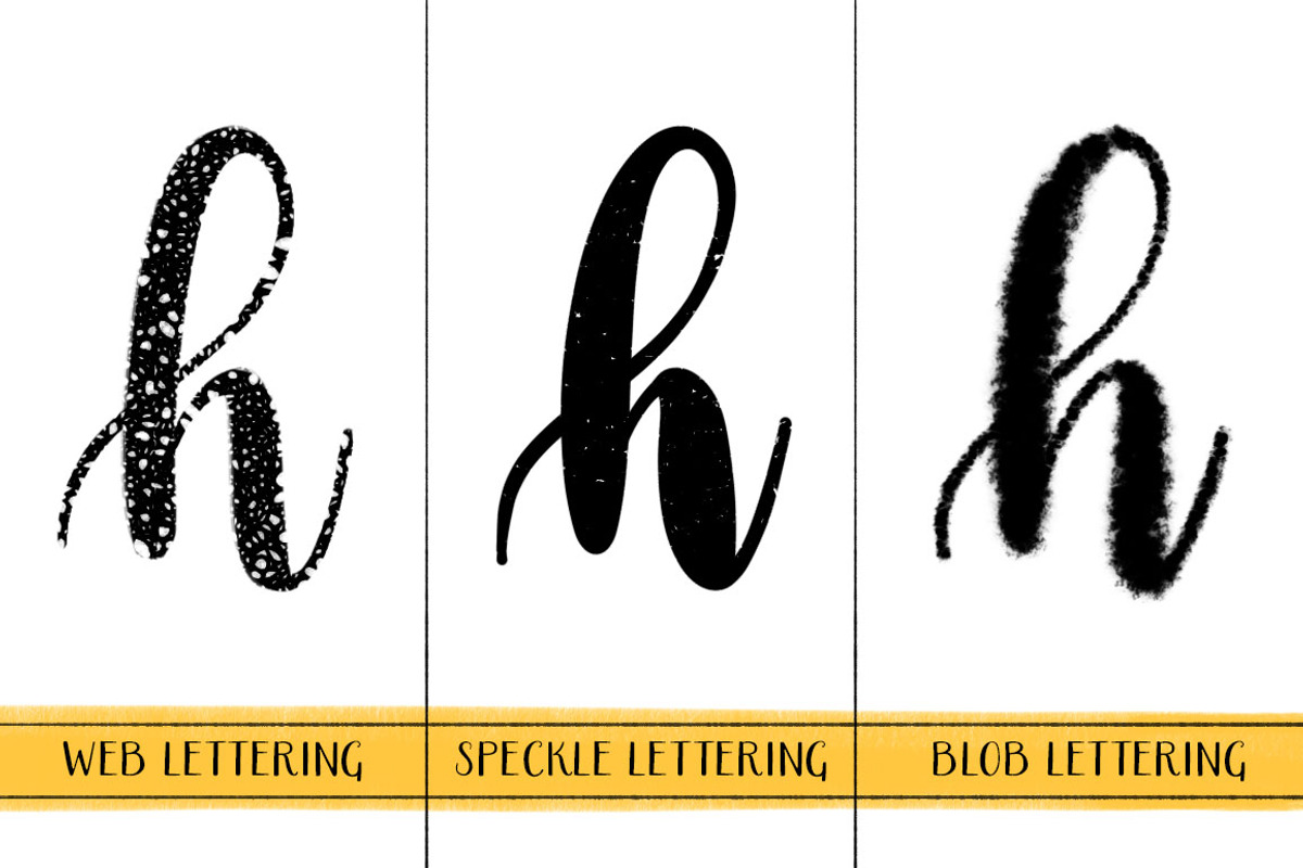 Textured Lettering Brushes Set 2, a Brush Add-On by On the Mark Designs (Photo 2 of 4)