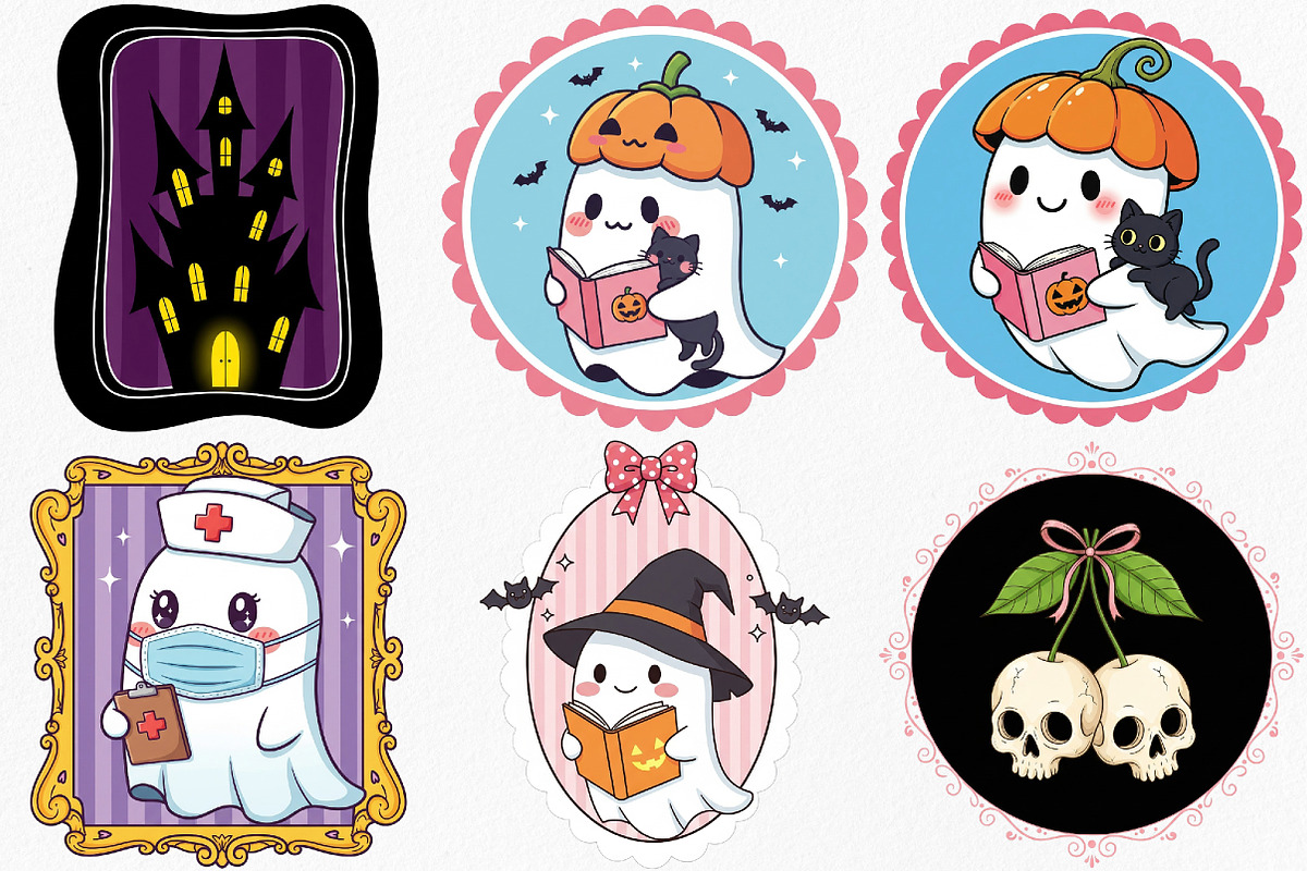 Halloween Cute Frame Clipart Bundle, an Illustration by Canvas Craft (Photo 3 of 7)