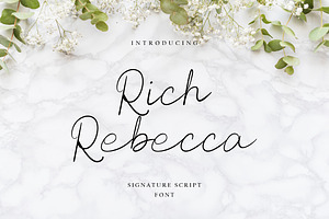 Rich Rebecca Script Handwritten Font