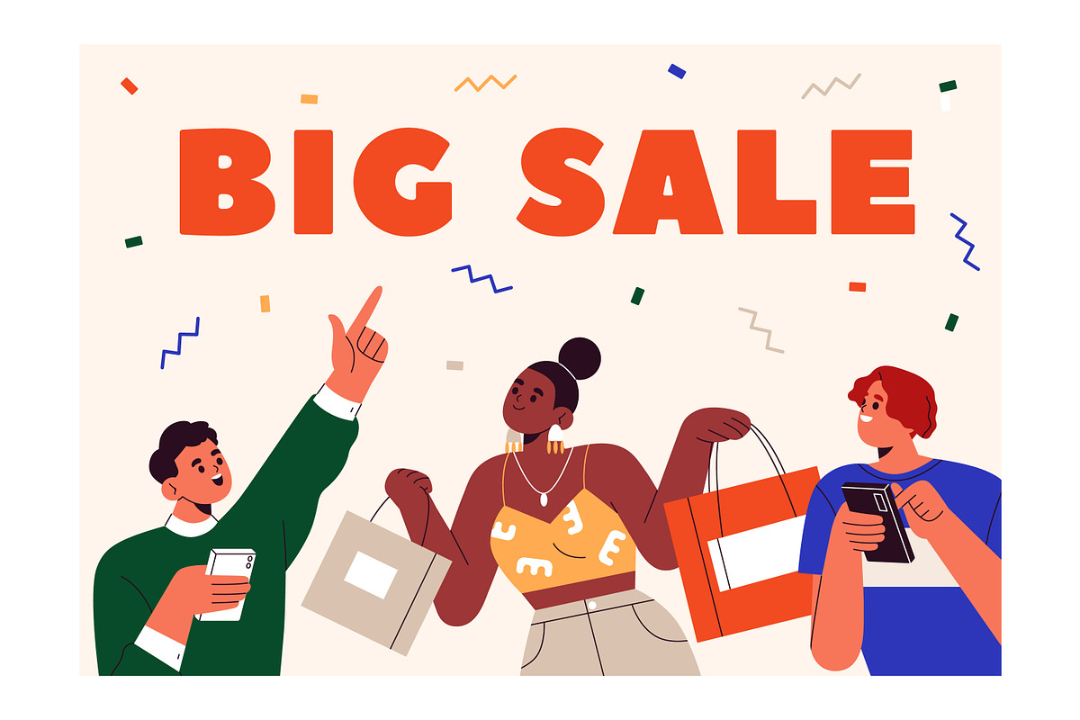 Big sale banners, ad backgrounds set, a Background Graphic by Good Studio (Photo 5 of 5)