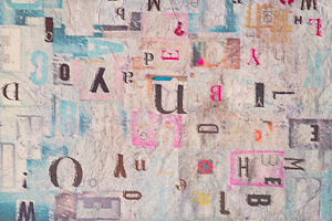 Mixed Fonts Abstract Background
