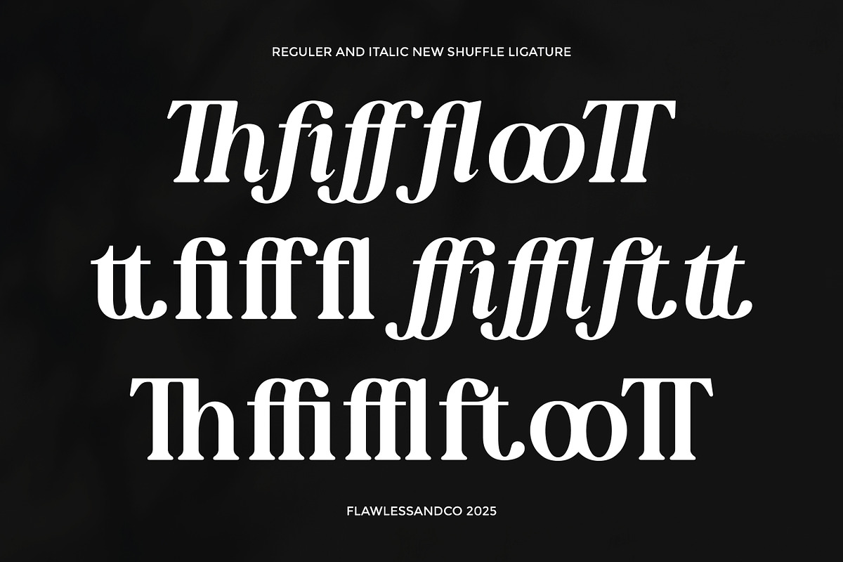 New Shuffle - Modern Serif Family Fo, a Serif Font by Flawless And Co (Photo 9 of 10)